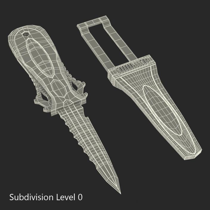 Dive Knife Set 3D model