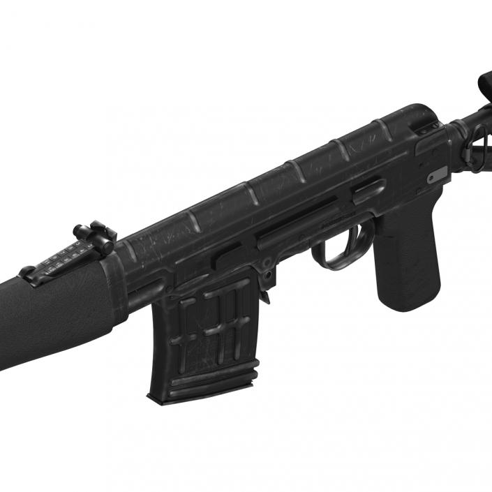 Sniper Rifle Dragunov SVDS with Folding Stock 2 3D