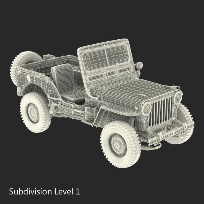 Jeep Willys M38 Rigged 3D