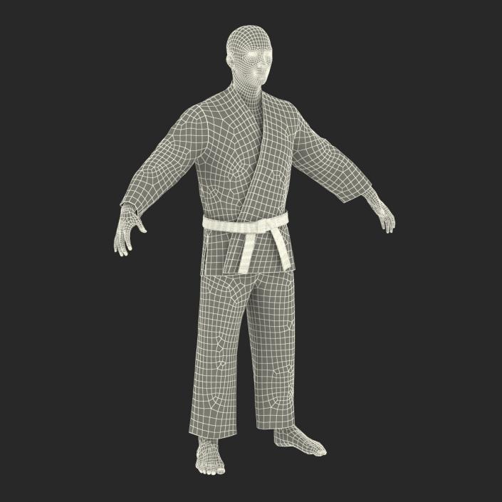 Japanese Karate Fighter with Fur 3D