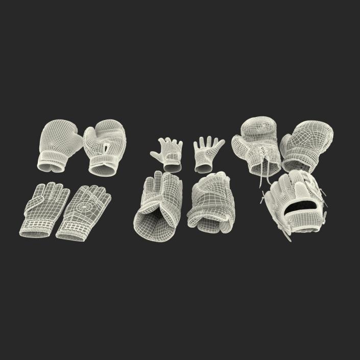3D Sport Gloves Collection model