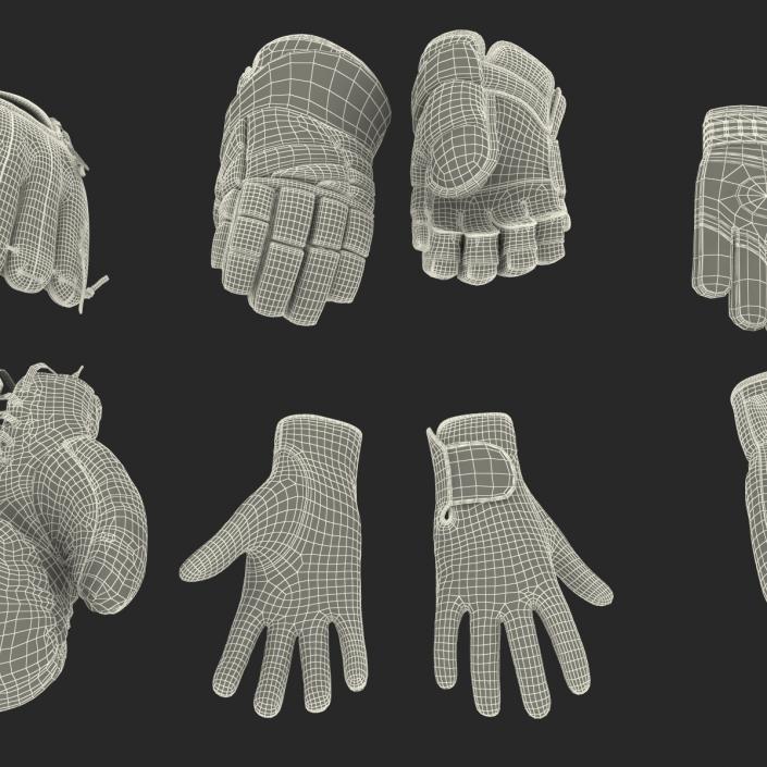 3D Sport Gloves Collection model