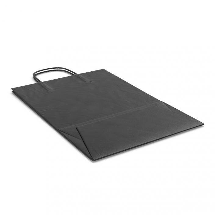 3D model To Go Bag with Handles Black Folded
