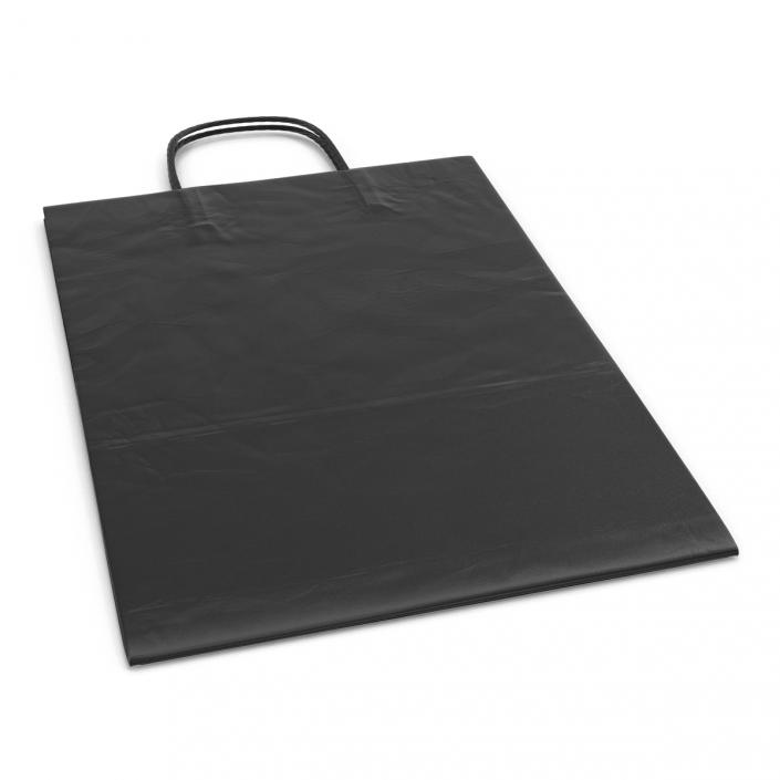 3D model To Go Bag with Handles Black Folded