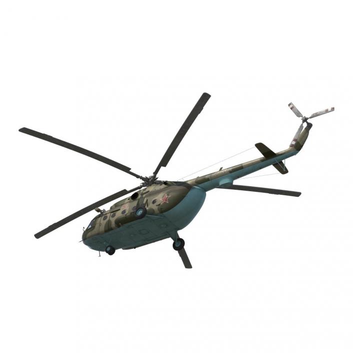 3D Mi-8 Hip Russian Millitary Medium Transport Helicopter Rigged