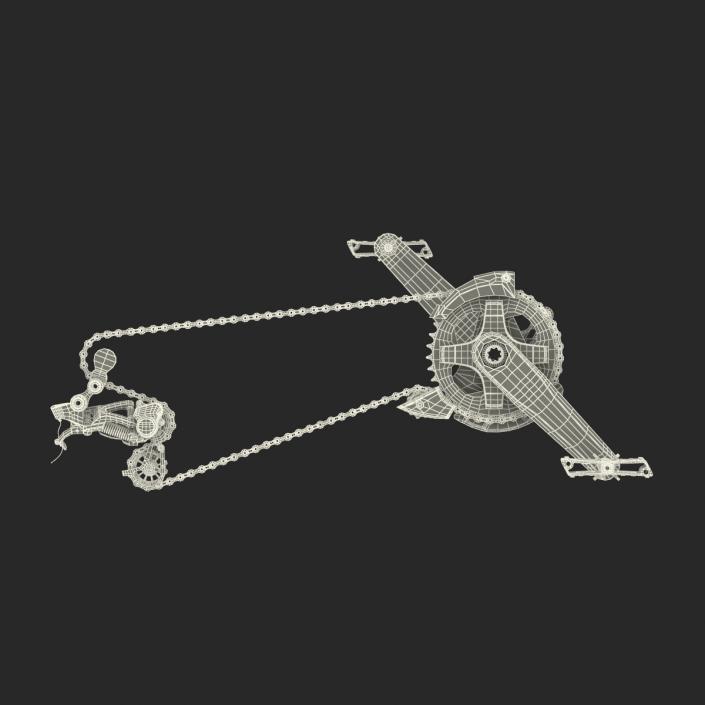 3D Bicycle Crankset and Chain