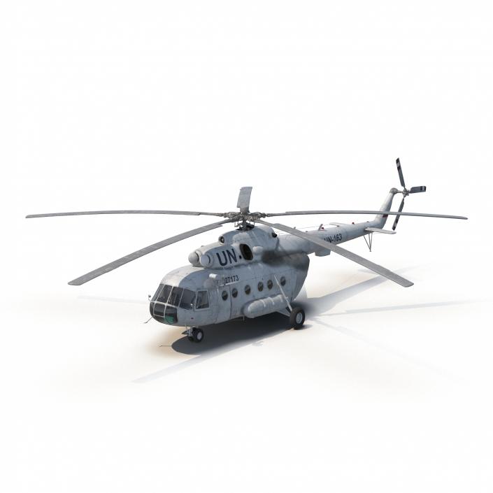 3D Mi-8 Hip United Nations Medium Transport Helicopter