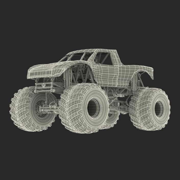 3D Monster Truck Bigfoot Generic Rigged
