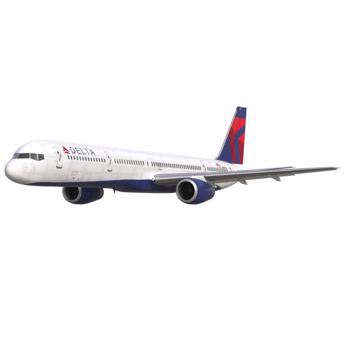 Boeing 757-300 Delta Air Lines Rigged 3D