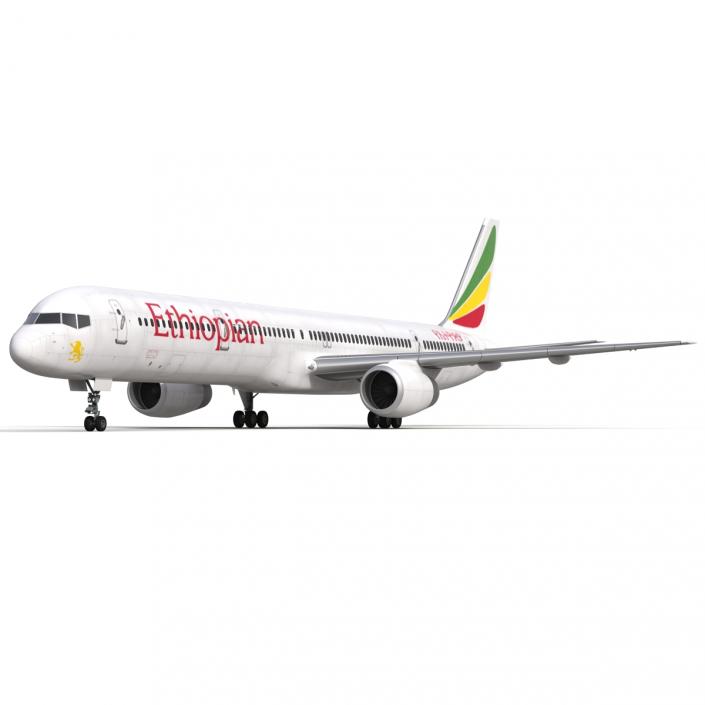 3D model Boeing 757-300 Ethiopian Airlines Rigged