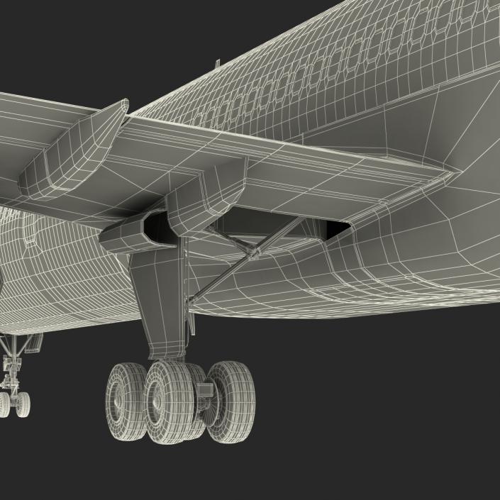 Boeing 757-300 United Airlines Rigged 3D