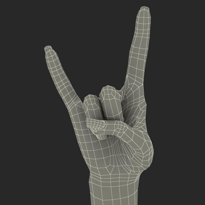 3D model Female Hand 3 Pose 3