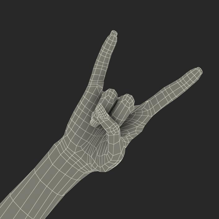 3D model Female Hand African American Pose 3