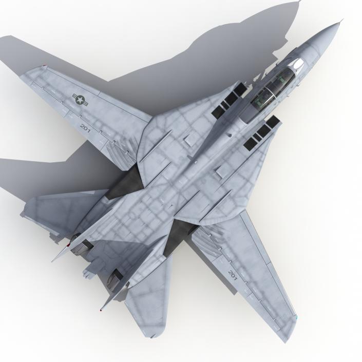 F-14 Tomcat US Combat Aircraft Rigged 3D