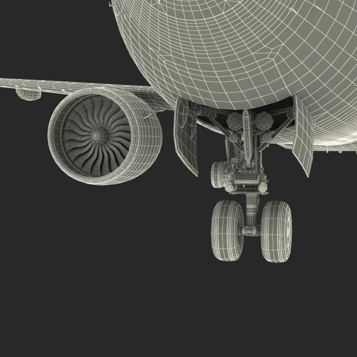 Boeing 777-300 Generic Rigged 3D model