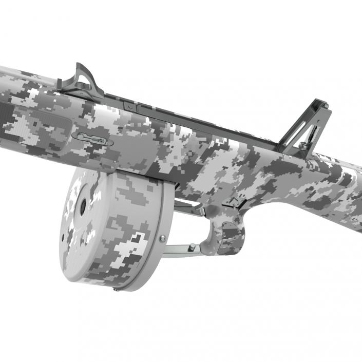 3D model Combat Shotgun AA-12 Round Drum Magazine