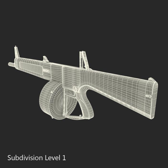 3D model Combat Shotgun AA-12 Round Drum Magazine