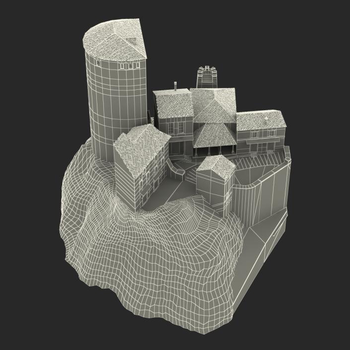 3D model Castle on the Hill 2