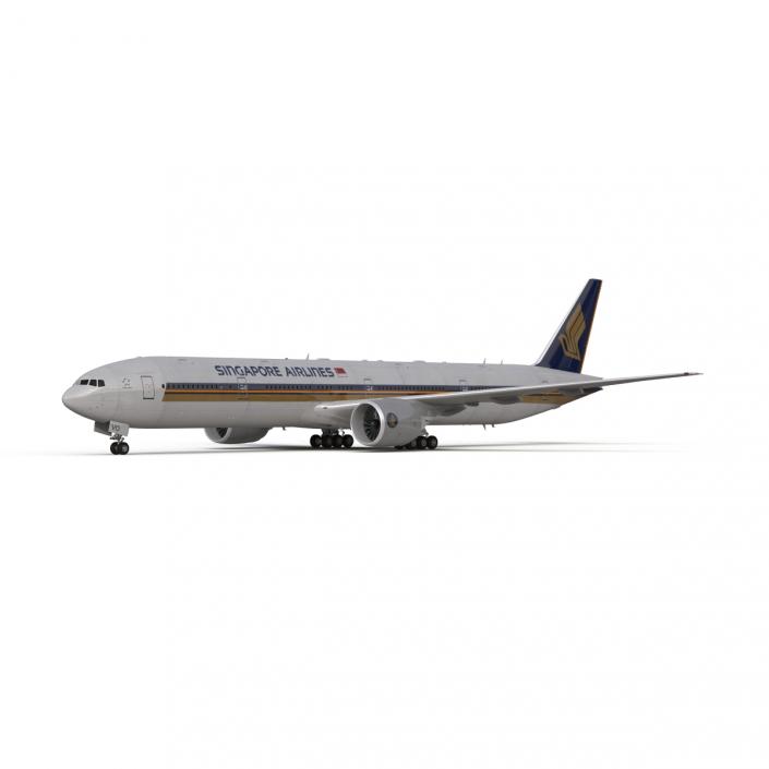 3D Boeing 777-300 Singapore Airlines model
