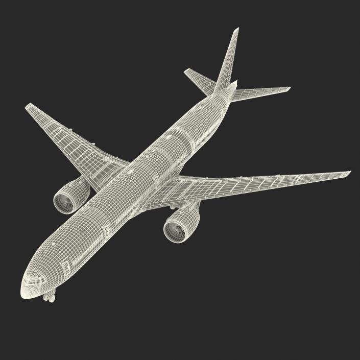 3D model Boeing 777-300 Singapore Airlines Rigged