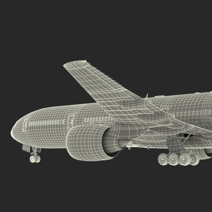 3D model Boeing 777-300 Singapore Airlines Rigged