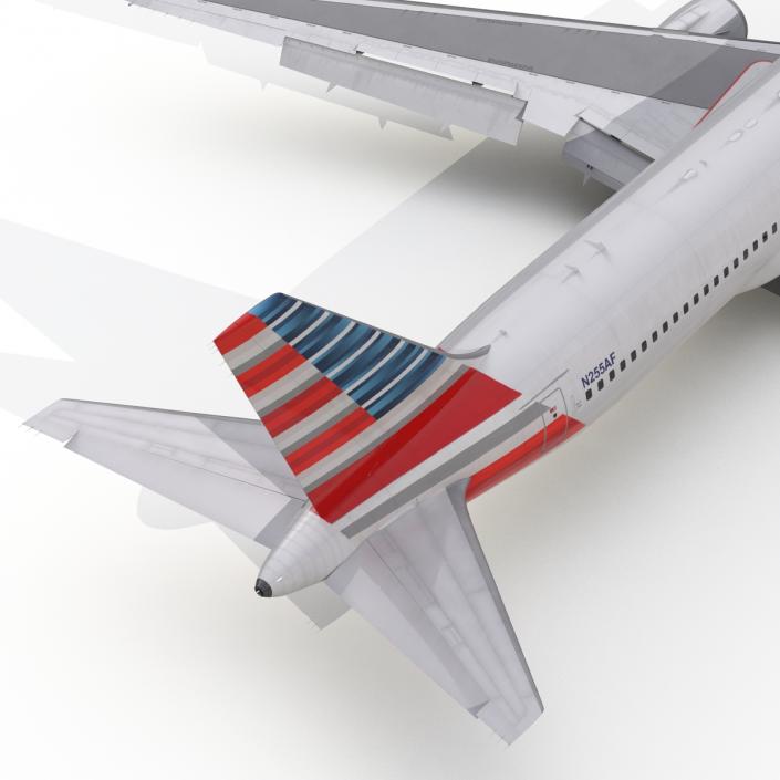 3D Boeing 767-300ER American Airlines Rigged