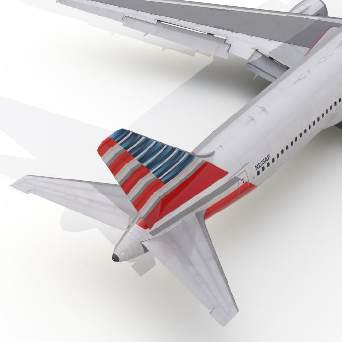 3D Boeing 767-300ER American Airlines Rigged