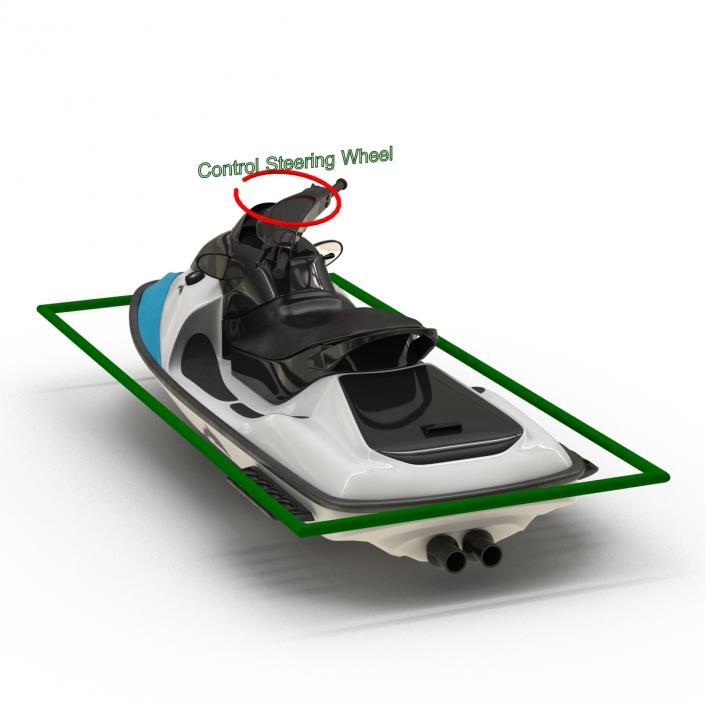 Jet Ski Generic Rigged 3D