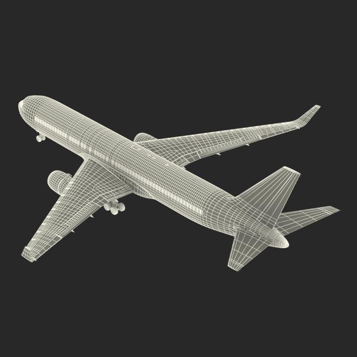 Boeing 767-300ER British Airways Rigged 3D model