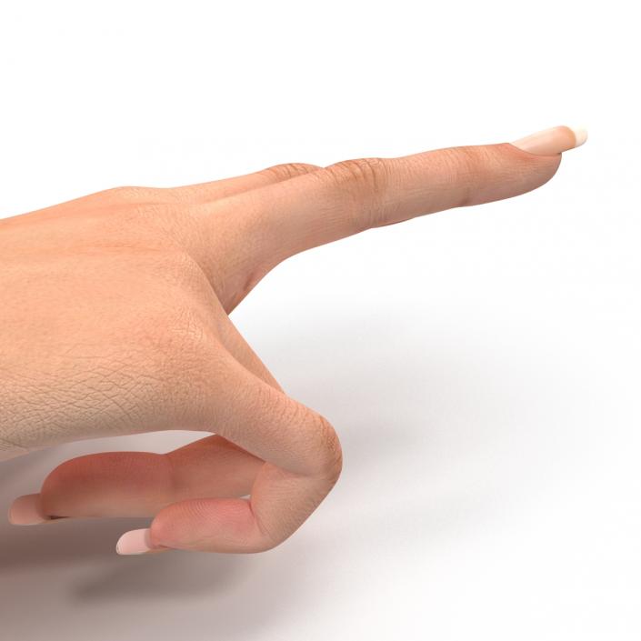 3D model Female Hand 2 Rigged
