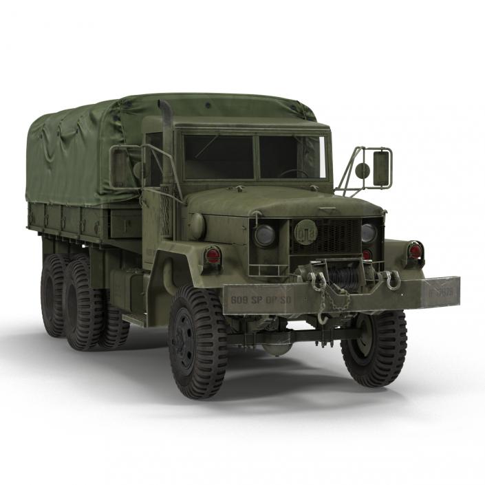 3D US Military Cargo Truck m35a2 Rigged