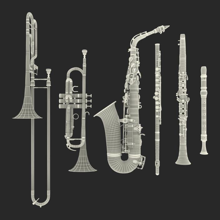 3D Woodwind Instruments Collection