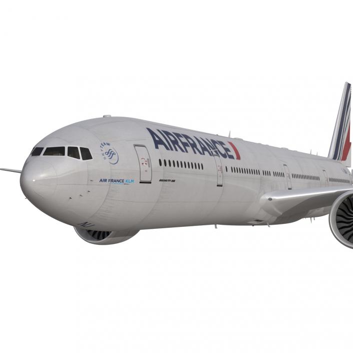 Boeing 777-300ER Air France Rigged 3D model