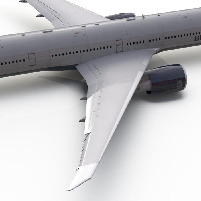 Boeing 777-300ER British Airways Rigged 3D model