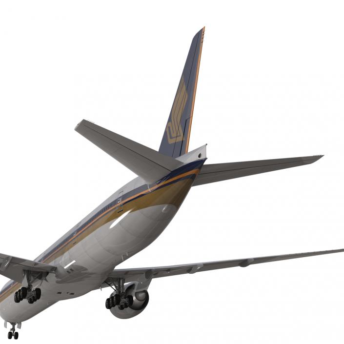 3D model Boeing 777-300ER Singapore Airlines