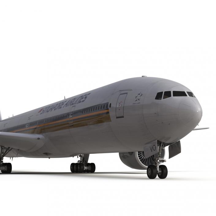 Boeing 777-300ER Singapore Airlines Rigged 3D