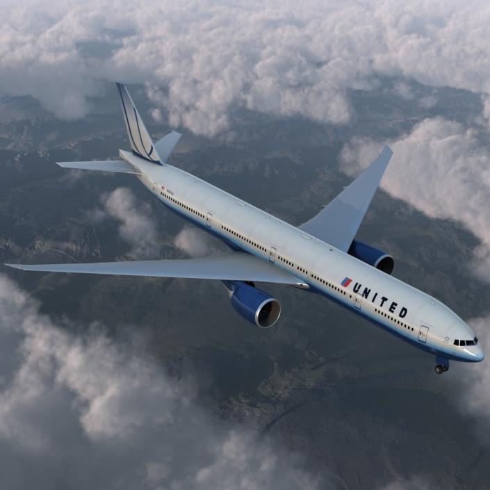 Boeing 777-300ER United Airlines 3D