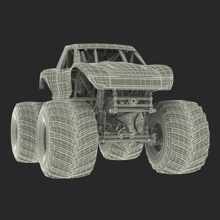 3D Monster Truck Bigfoot Rigged model