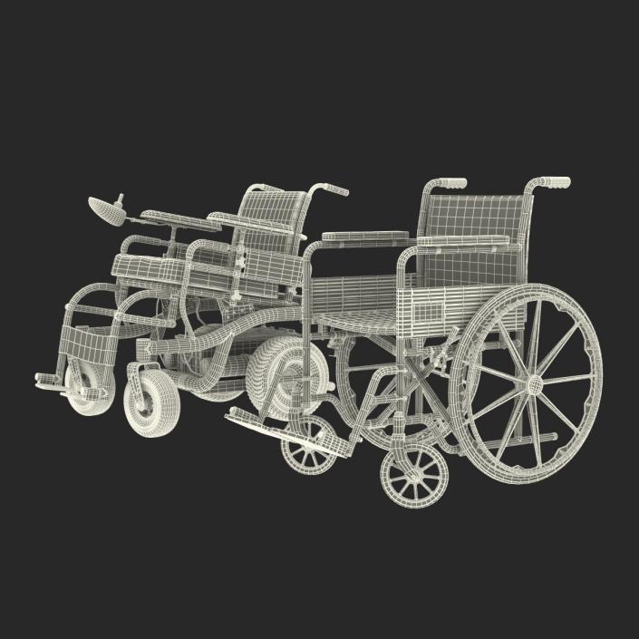 3D Wheelchairs Rigged 2 Collection