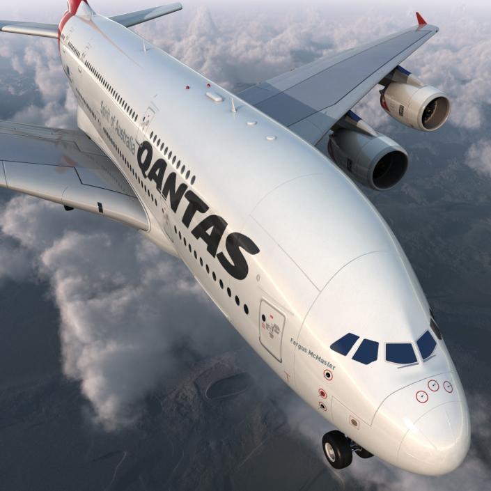 Airbus A380-800 Qantas 3D