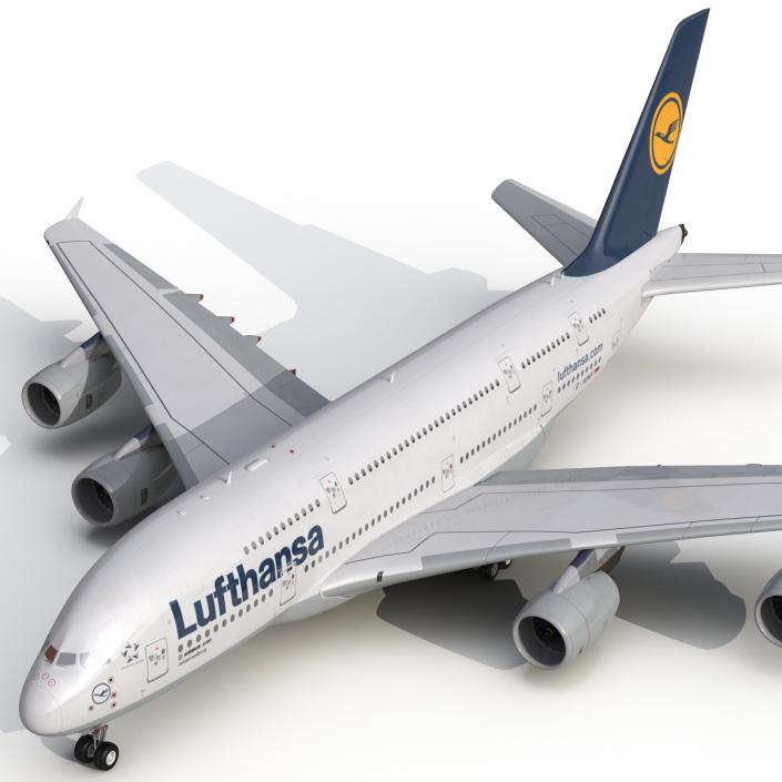 3D model Airbus A380-800 Lufthansa