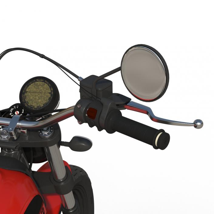 3D Motorcycle Ducati Scrambler Sixty2 Rigged