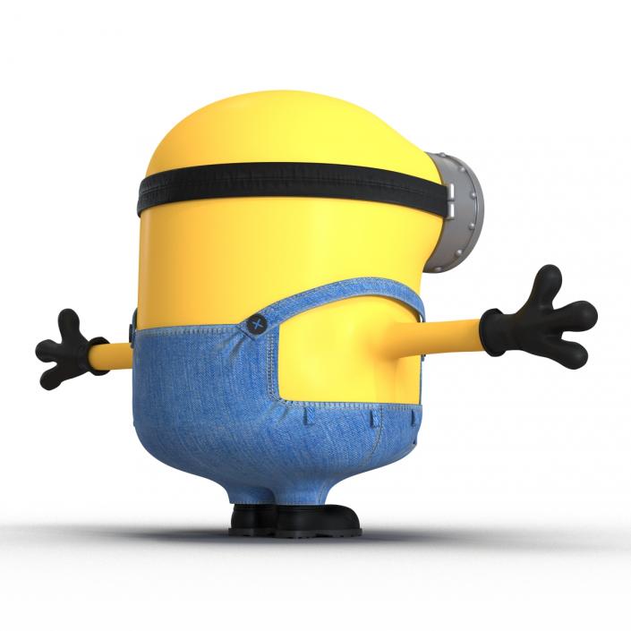 3D Short Two Eyed Minion Rigged model