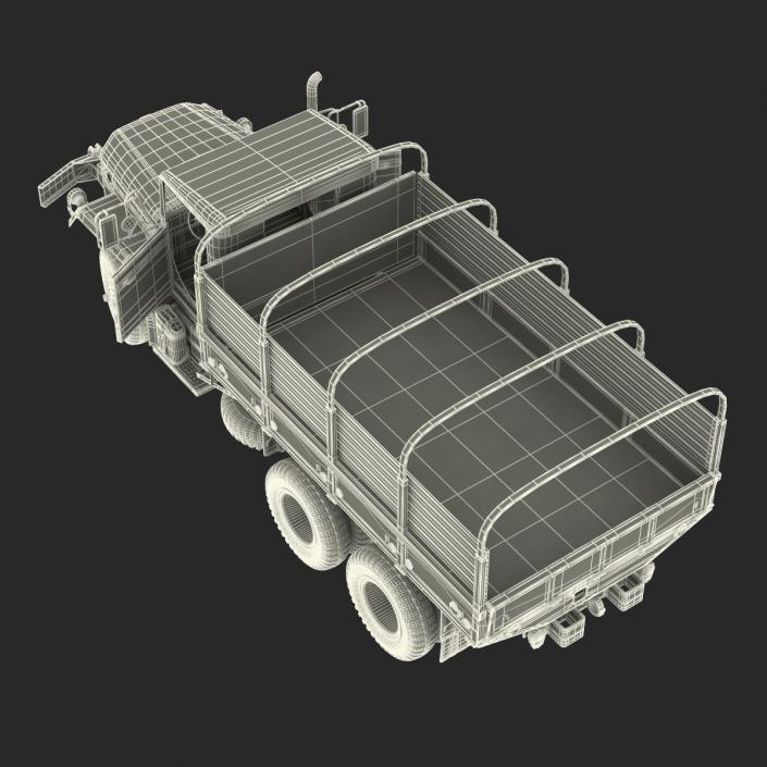 3D US Military Cargo Truck m35a2 Rigged Camo