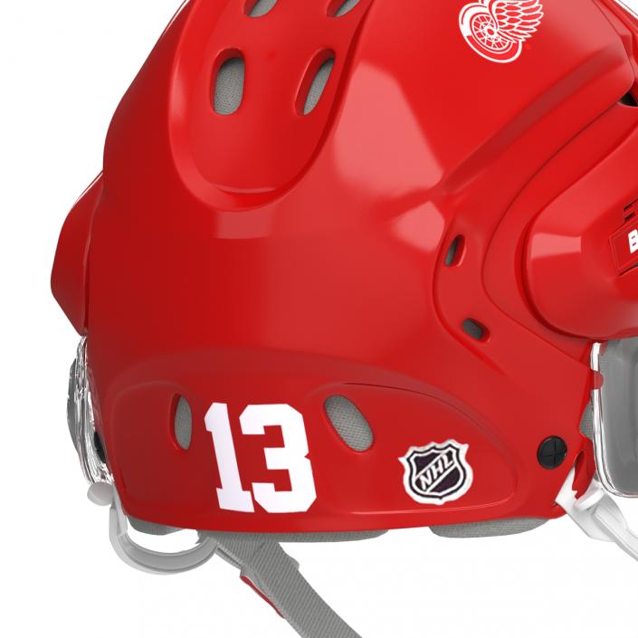 3D Hockey Helmet Detroit Red Wings