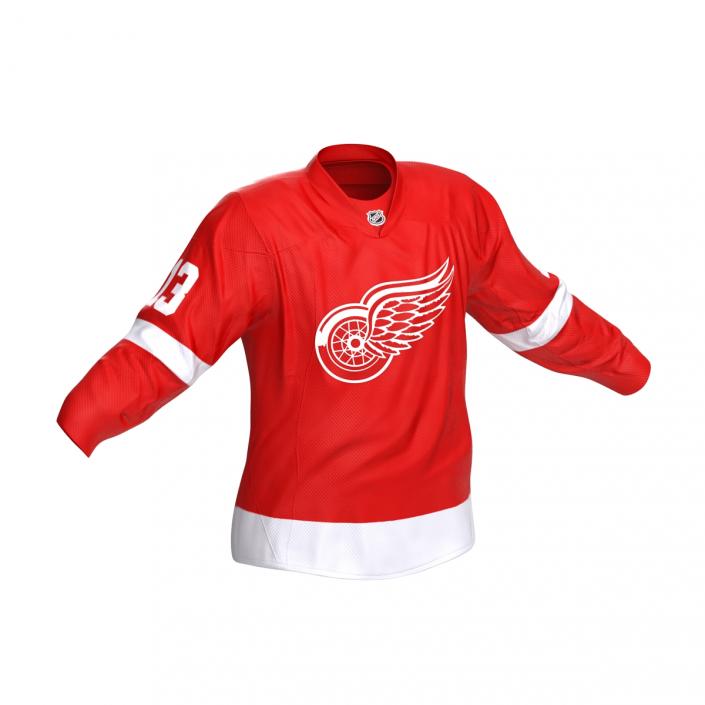 3D Hockey Jersey Detroit Red Wings