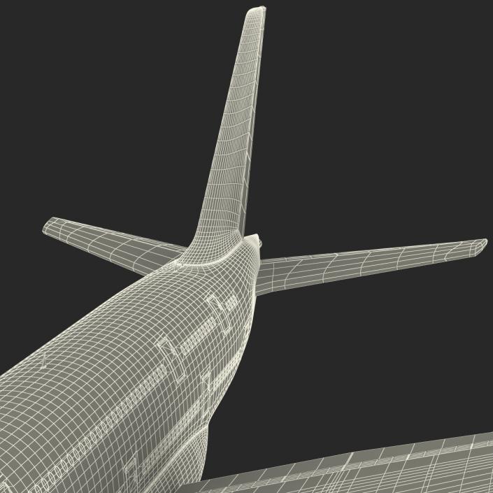 3D Airbus A380-800 Emirates Rigged