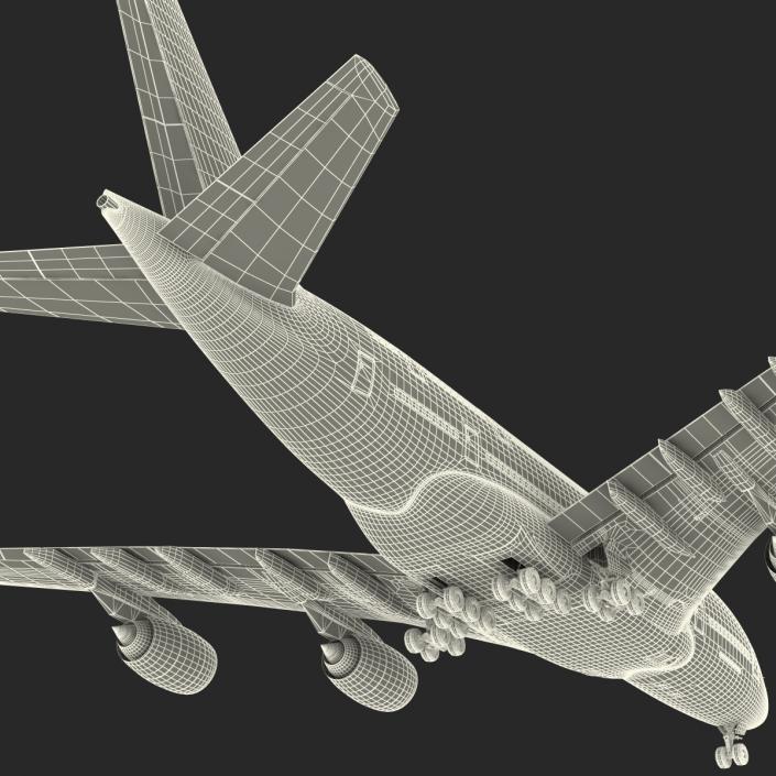 Airbus A380-800 Qantas Rigged 3D model