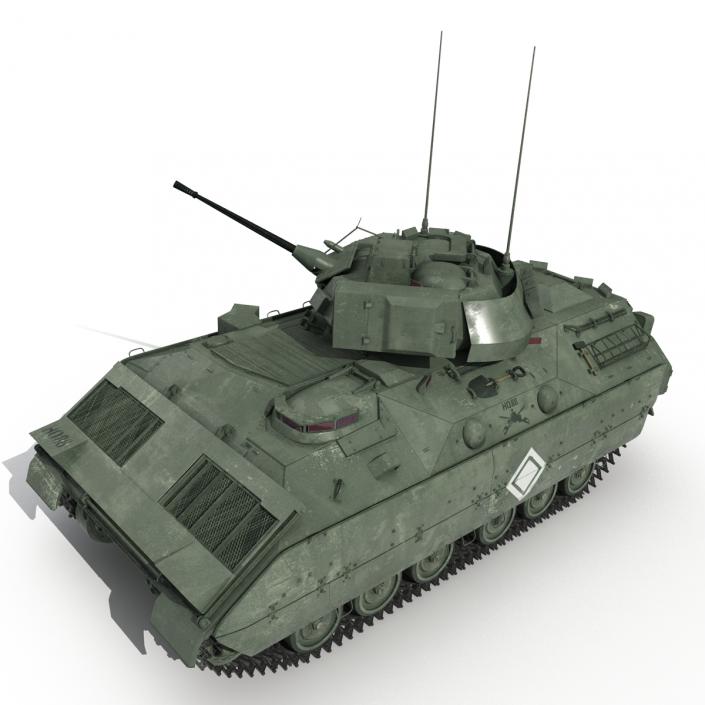 3D Bradley M2 Rigged Green model