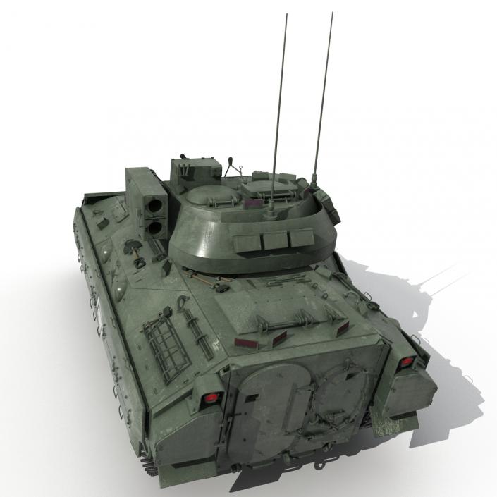3D Bradley M2 Rigged Green model